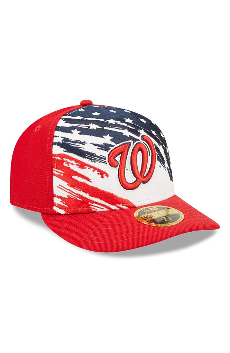 New Era Men's New Era Red Washington Nationals 2022 4th of July Low Profile 59FIFTY Fitted Hat, Alternate, color, Red