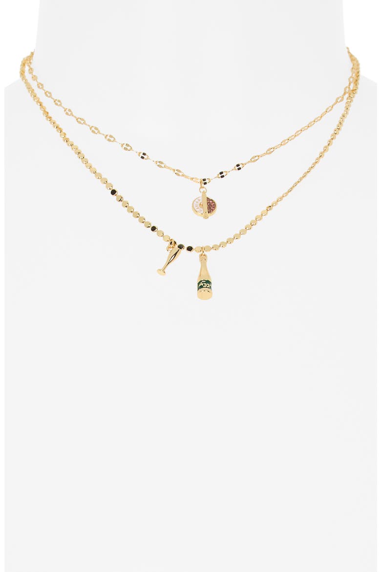 Two Row Caviar & Bubbles Pendant Necklace, Alternate, color, GREEN MULTI- GOLD