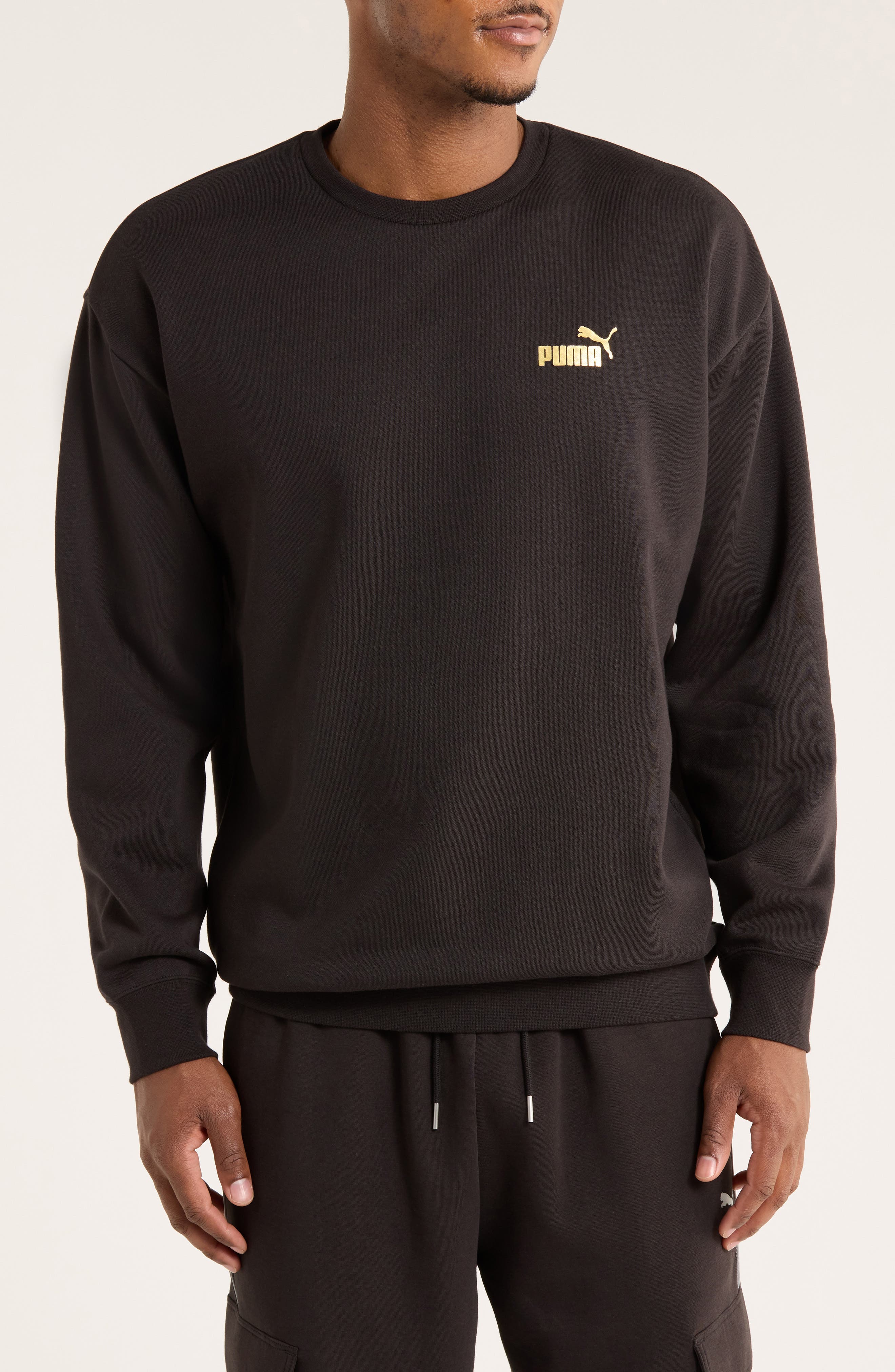 PUMA Maximal Metallic Logo Relaxed Fit Sweatshirt