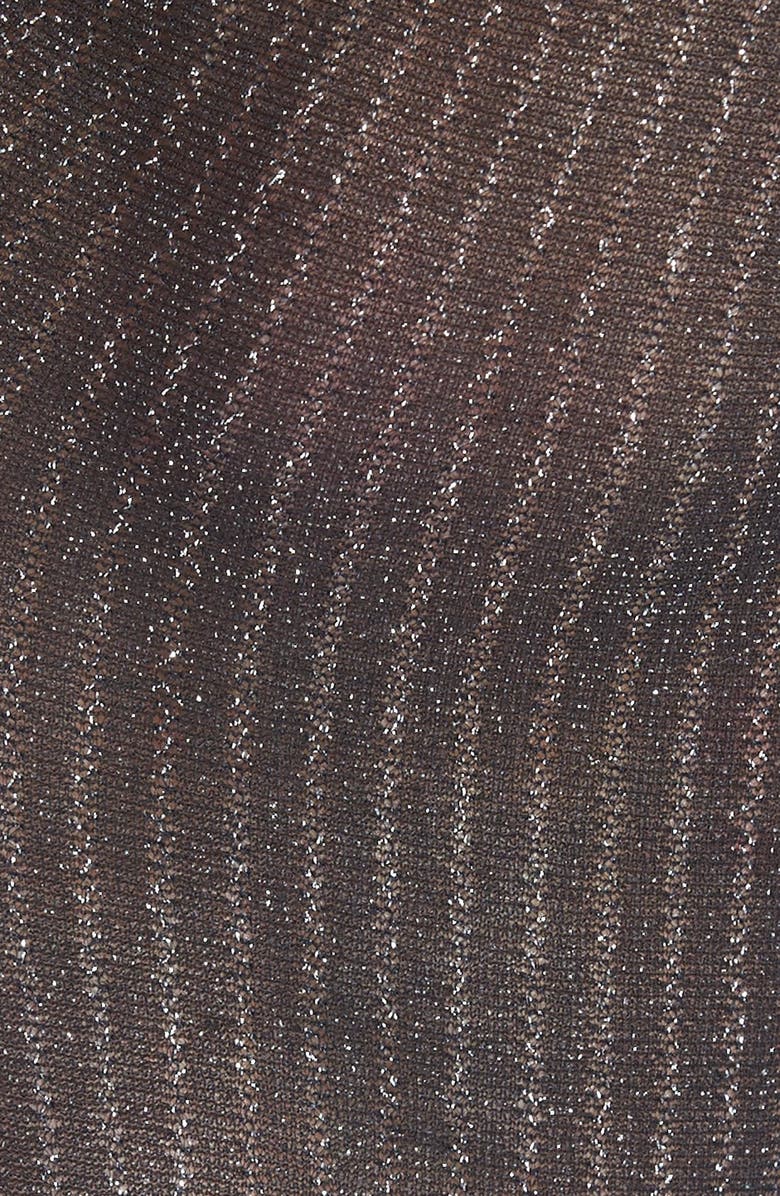 Hue Metallic Pinstripe Anklet Socks, Alternate, color, 