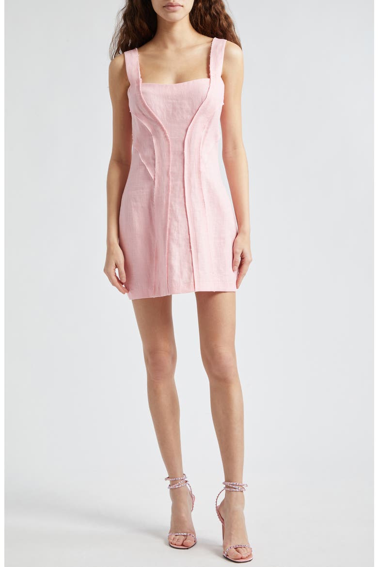 Linda Exposed Seam Sheath Minidress, Main, color, PINK TULIP