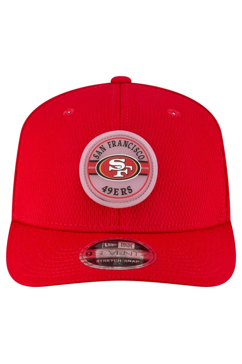 Men's New Era Scarlet San Francisco 49ers Adventure Patched 9SEVENTY Stretch-Snap Adjustable Hat, Alternate, color, Scarlet