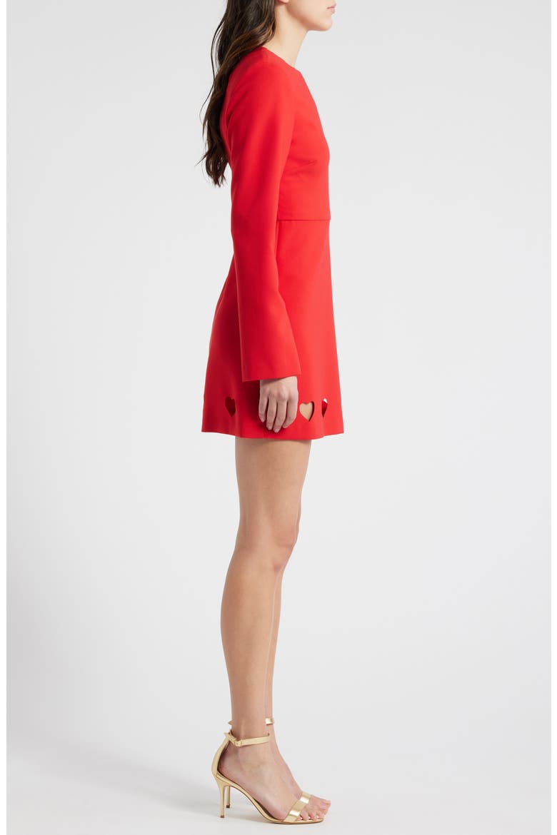 Leva Long Sleeve Cocktail Dress, Alternate, color, SCARLET
