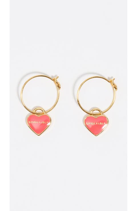 Mini Heart Hoop Earrings