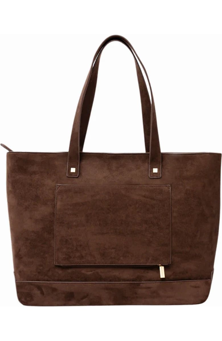 Modern Picnic THE BROWN SUEDE TOTE, Alternate, color, Brown Suede