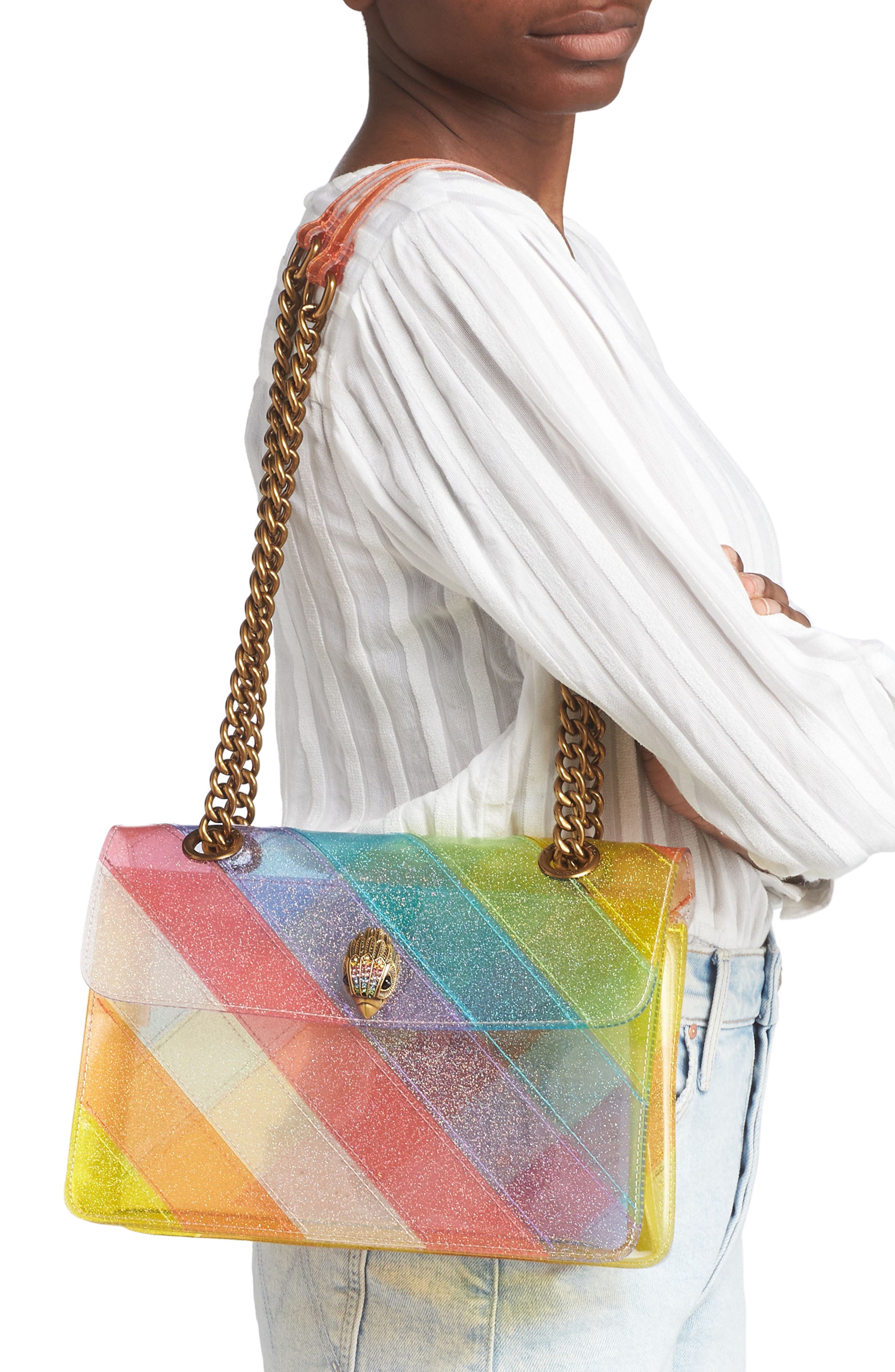 Kurt Geiger London Kensington Vinyl Convertible Crossbody Bag, Alternate, color, 