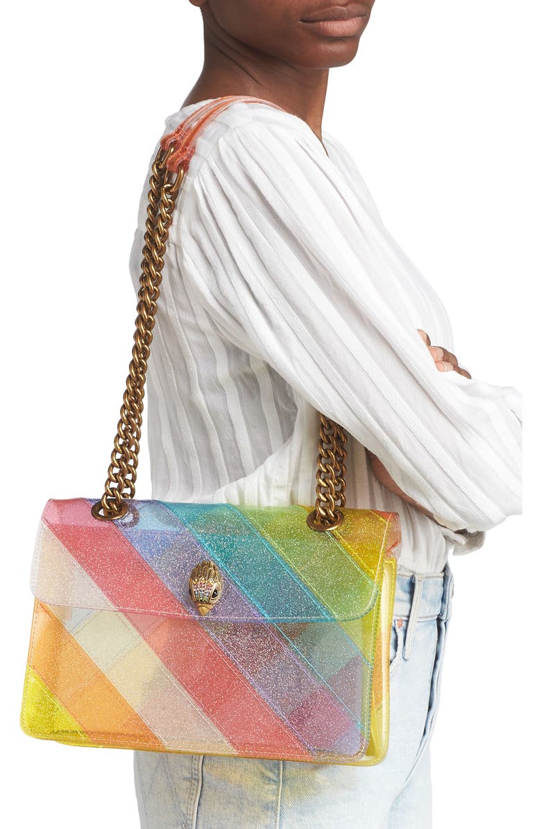 Kurt Geiger London Kensington Vinyl Convertible Crossbody Bag, Alternate, color,