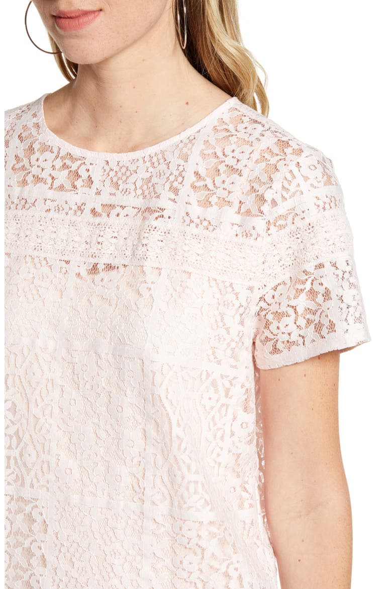 Lace Blouse, Alternate, color, PINK MORN