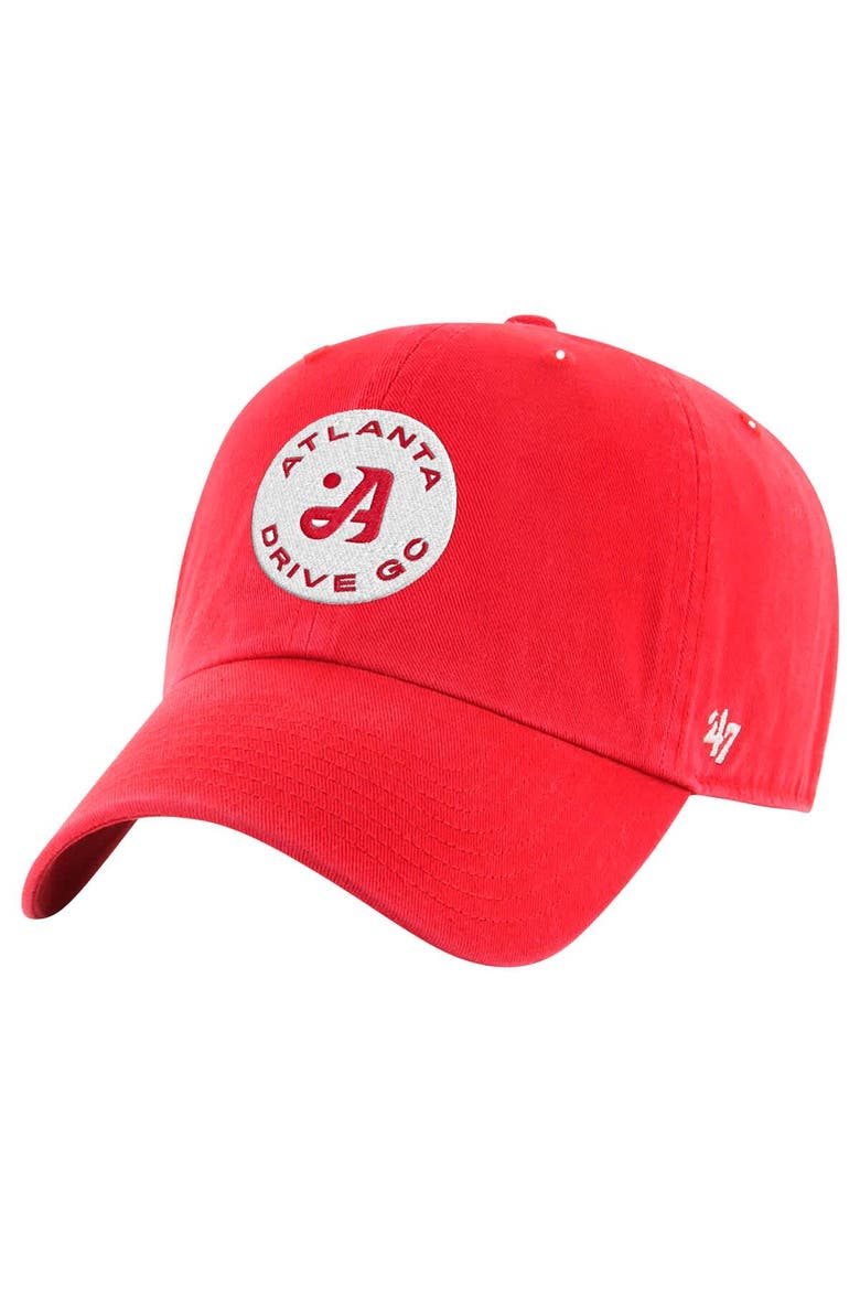Men's '47 Red TGL Atlanta Drive GC Clean Up Adjustable Hat, Main, color, Red