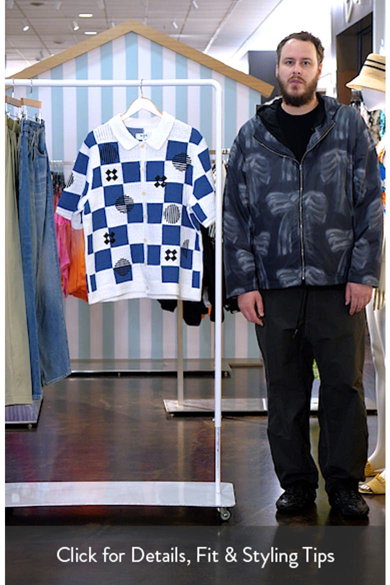 Porto Check Embroidered Cotton Crochet Polo video