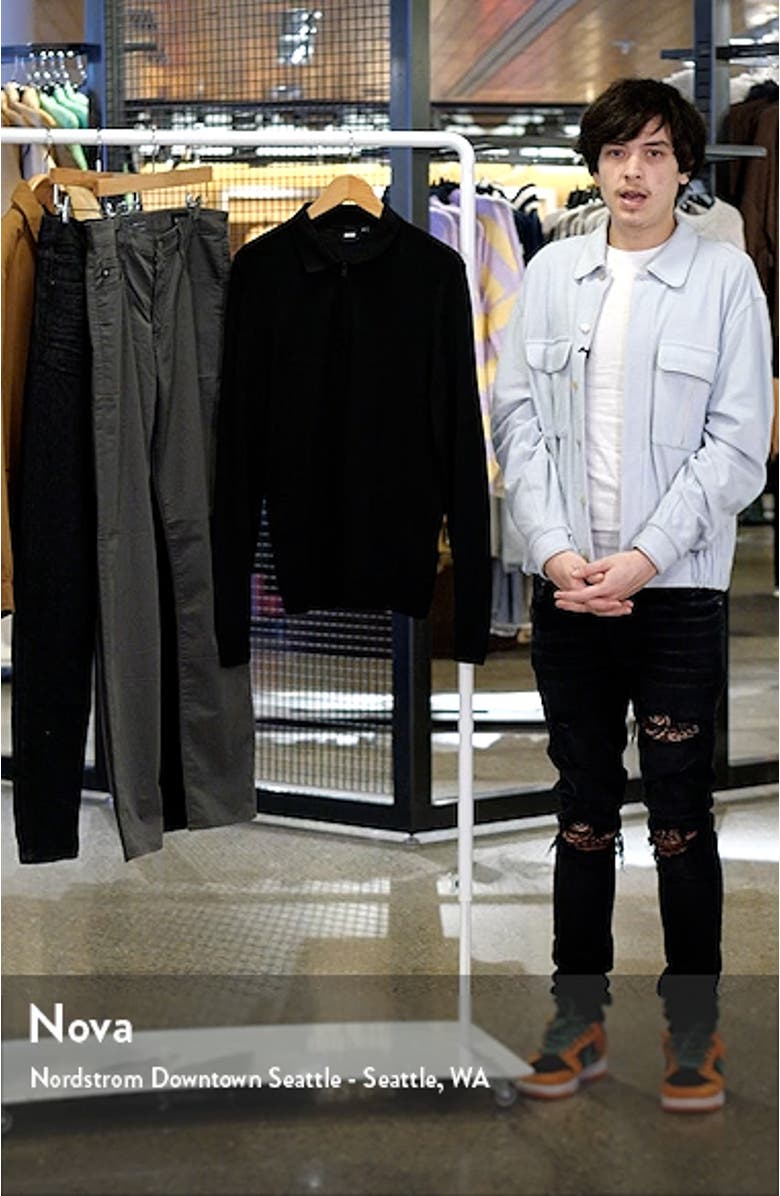 Luno Long Sleeve Quarter Zip Polo, sales video thumbnail