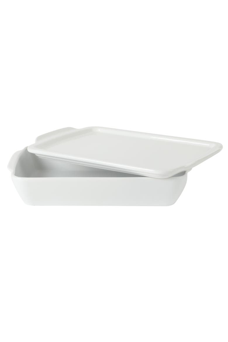 Gracious Dining Covered Stoneware Baking Dish, Alternate, color, White