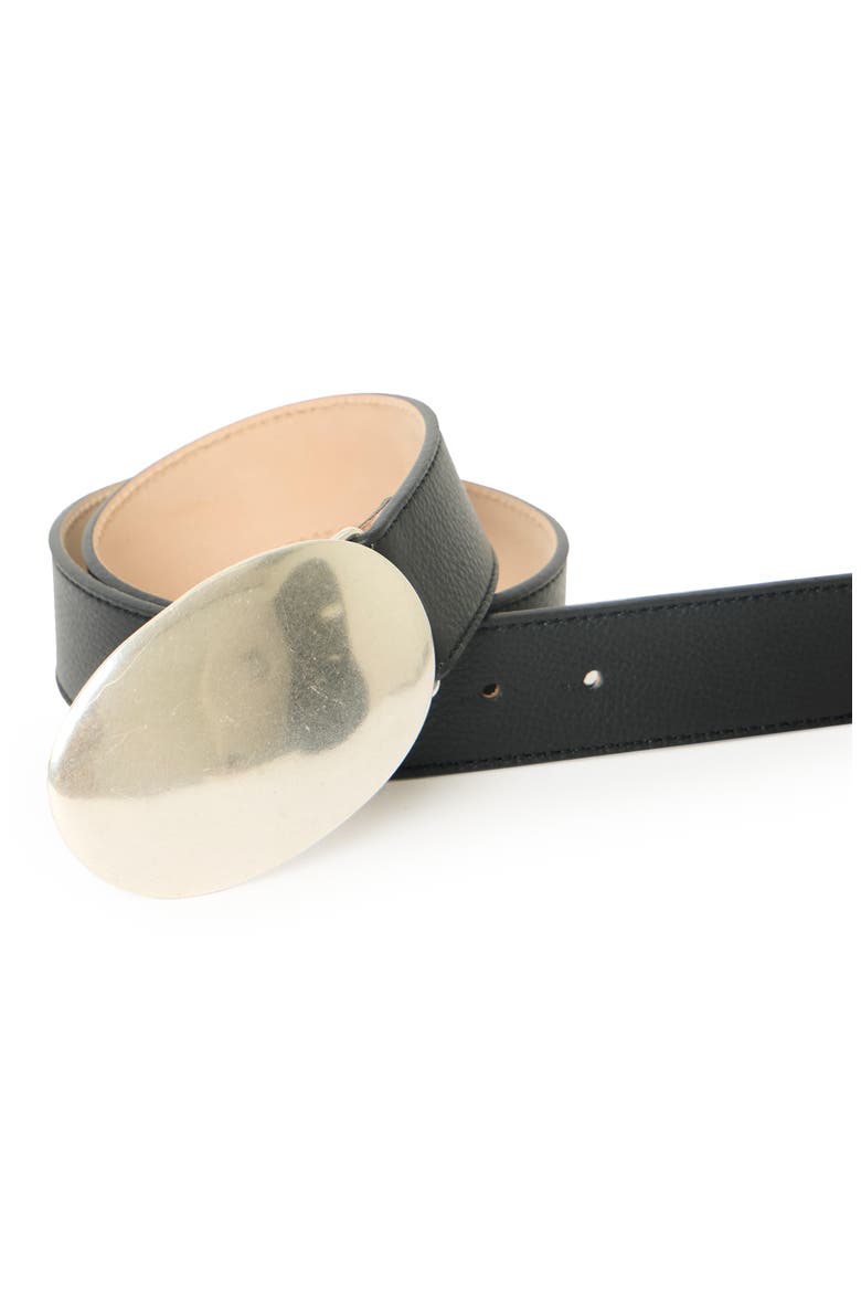 Myra Leather Belt, Alternate, color, BLACK SILVER