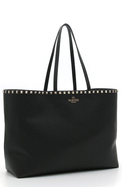 Rockstud Leather Tote