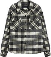 Dolce&Gabbana Tartan Plaid Virgin Wool Blend Shirt Jacket