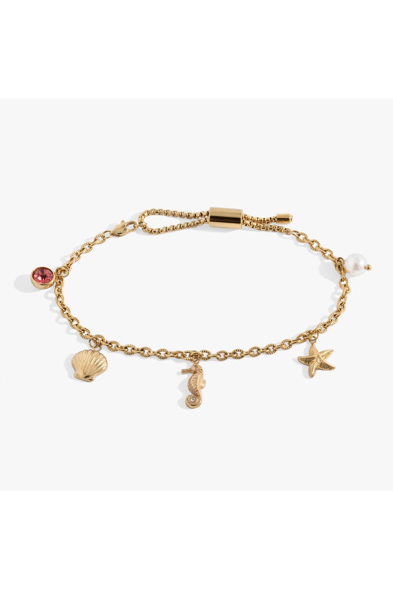 Seaside Anklet, Main, color, Gold