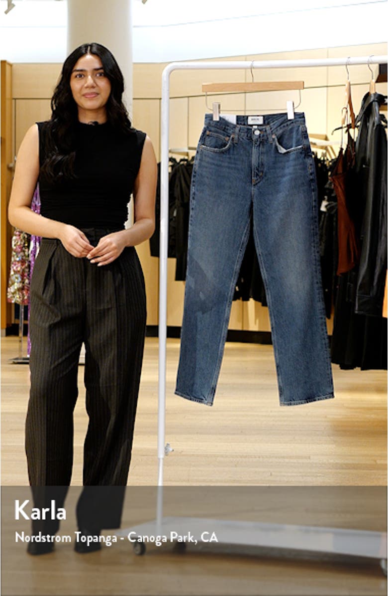 Valen High Waist Ankle Straight Leg Jeans, sales video thumbnail