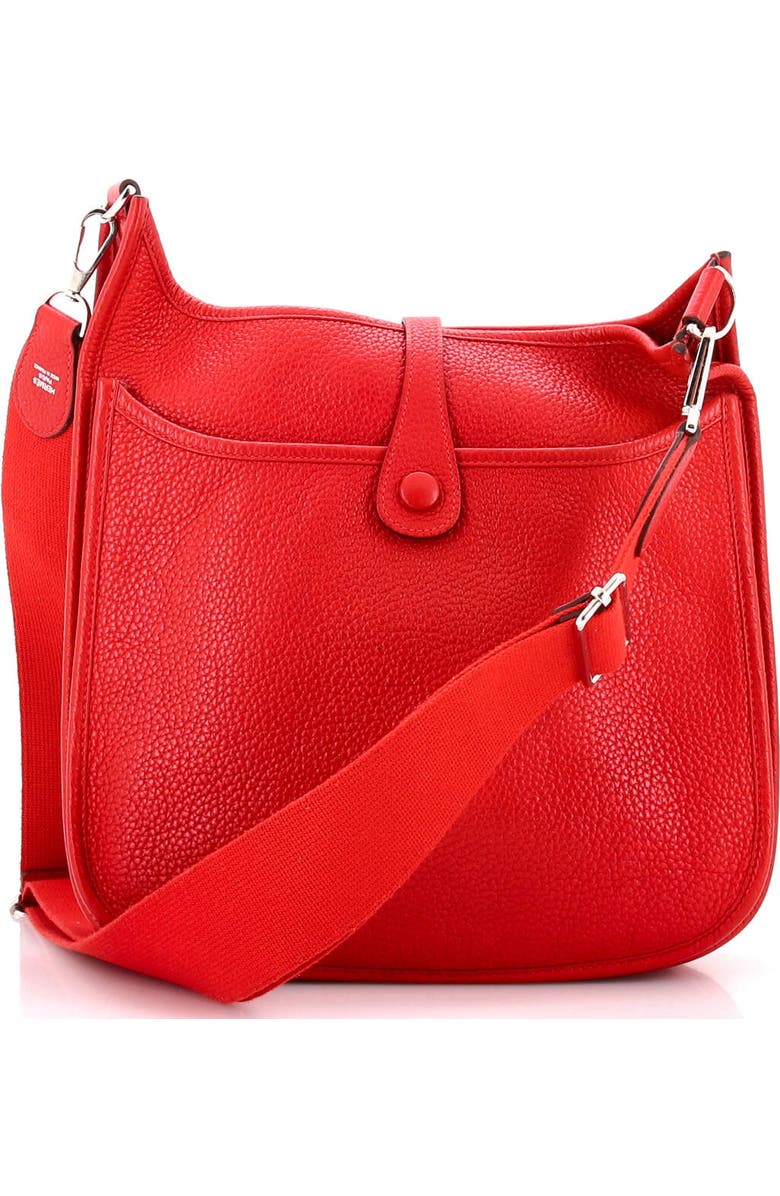 Pre-Owned Hermes Evelyne Bag Gen III Clemence PM, Alternate, color, Rouge Casaque