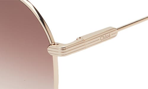 Chloé 57mm Round Metal Frame Sunglasses In Multi