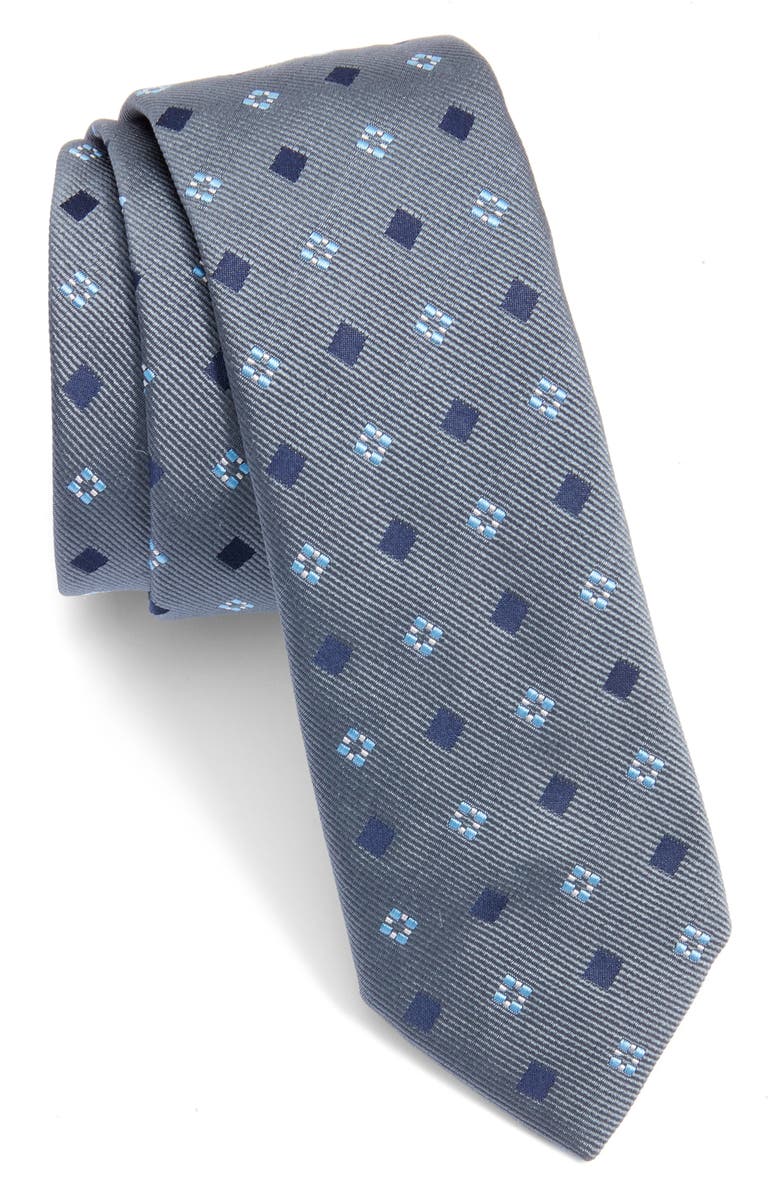 BOSS Geometric Silk Tie, Main, color,