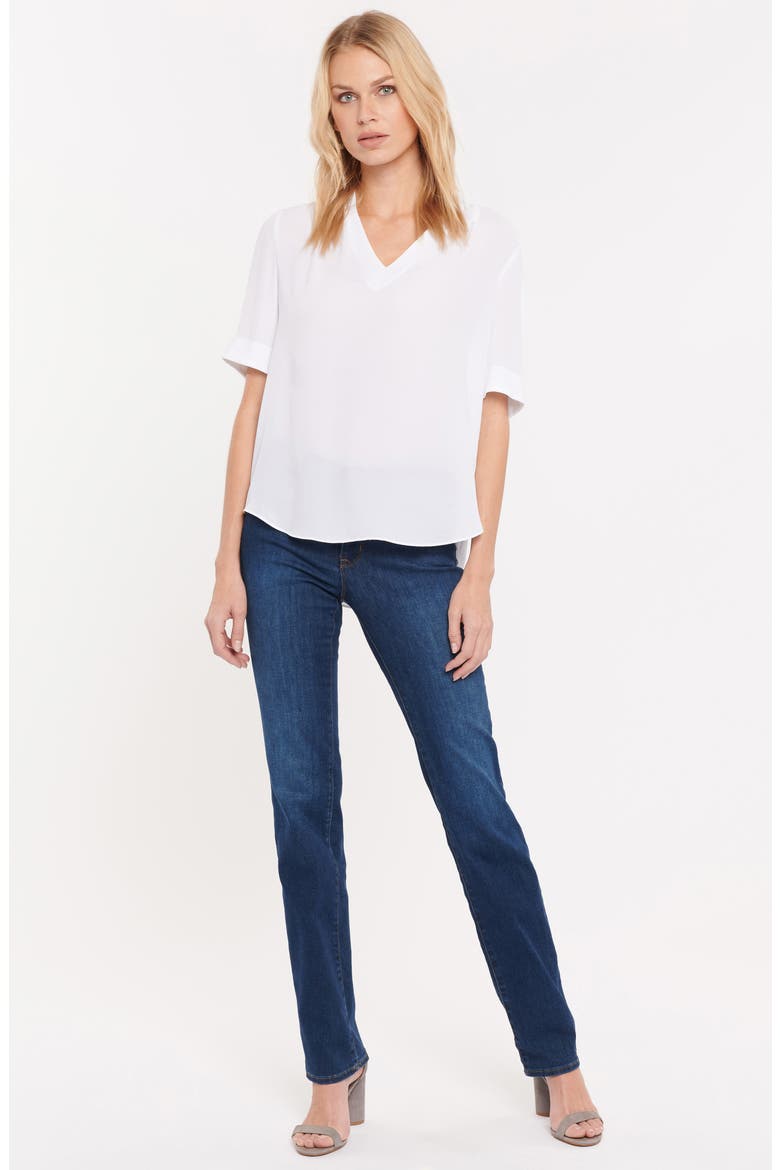 Charming V-Neck Top, Alternate, color, OPTIC WHITE