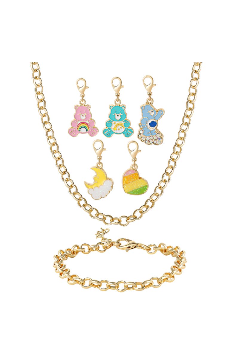 Care Bears Charm Bracelet and Necklace with 5 Interchangeable Charms, Main, color, 