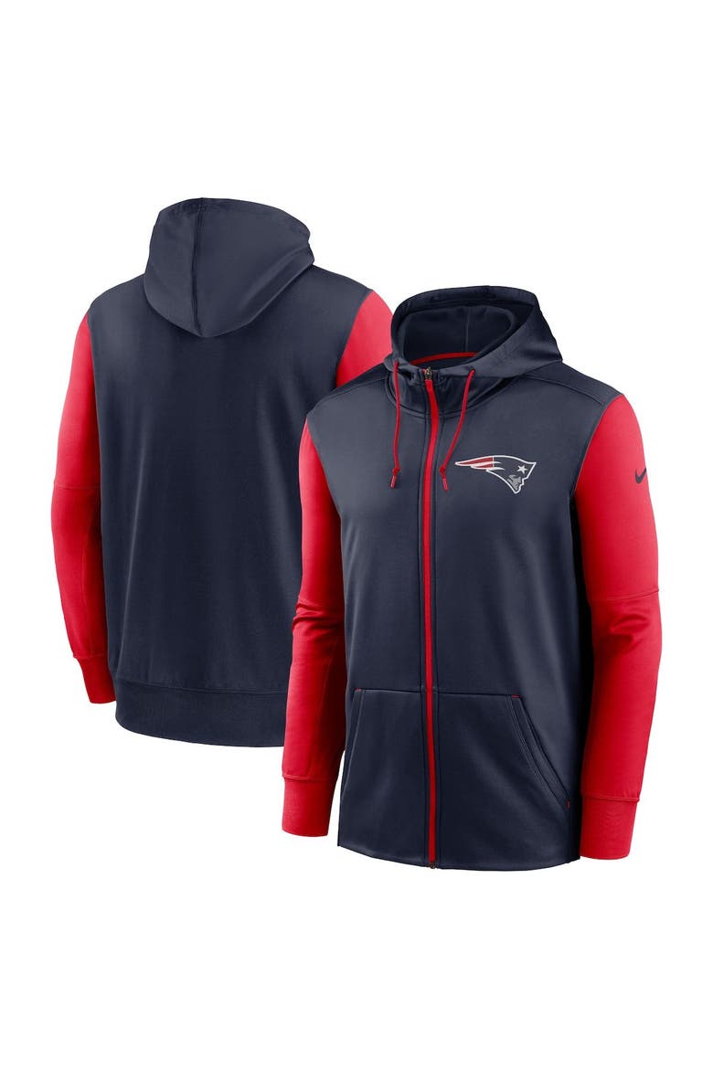 Men's Nike  Navy New England Patriots Performance Full-Zip Hoodie, Main, color, Navy