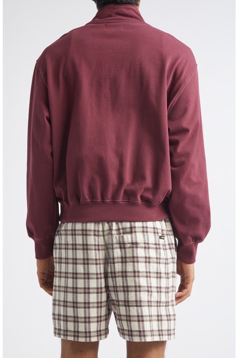 Bunkhouse Cotton Blend Quarter Zip Pullover, Alternate, color, DEEP BURGUNDY