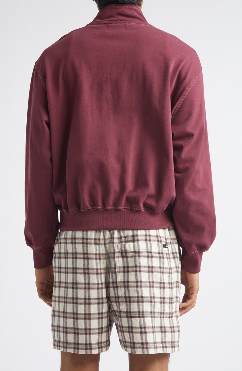 PHIPPS Bunkhouse Cotton Blend Quarter Zip Pullover, Alternate, color, Deep Burgundy