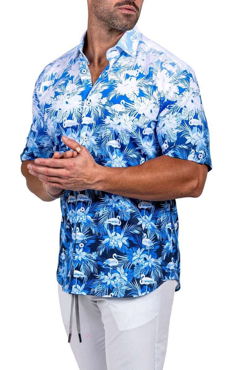 Maceoo Galileo Marthy Short Sleeve Button-Up Shirt, Alternate, color,