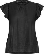 City Chic Lorelai Flutter Sleeve Top