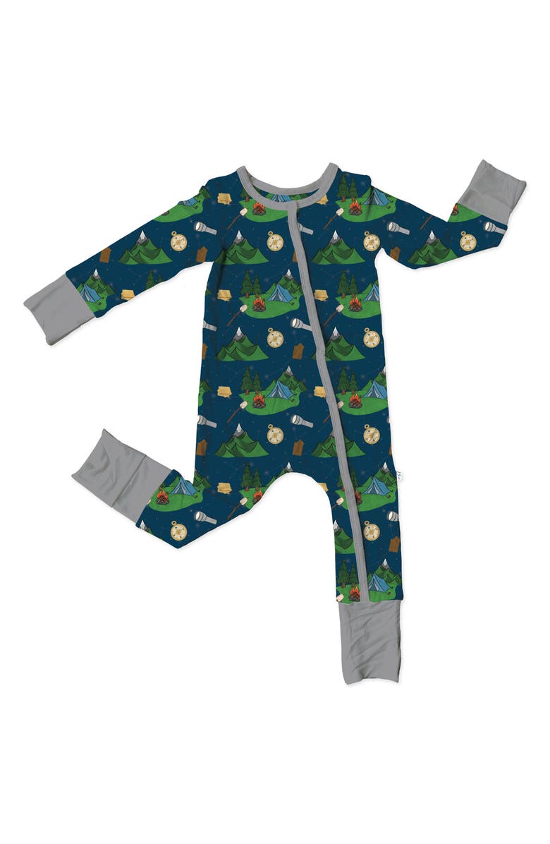 Laree + Co Dane Camp Print Convertible Footie Pajamas, Main, color,
