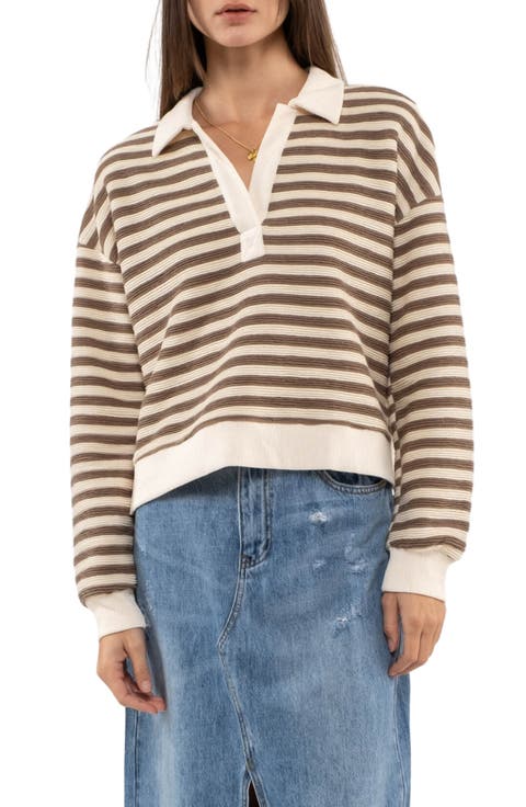 Johnny Collar Long Sleeve Polo