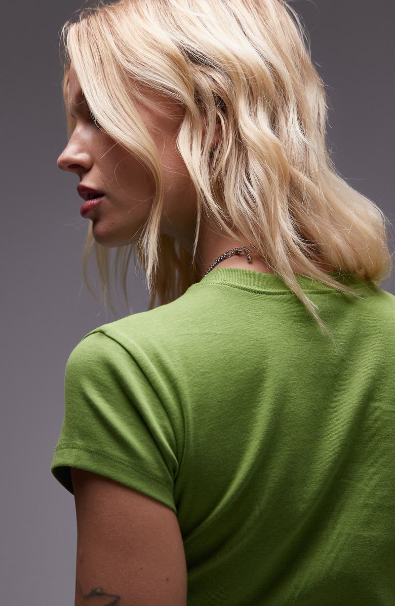 Topshop Everyday Cotton T-Shirt, Alternate, color, Mid Green