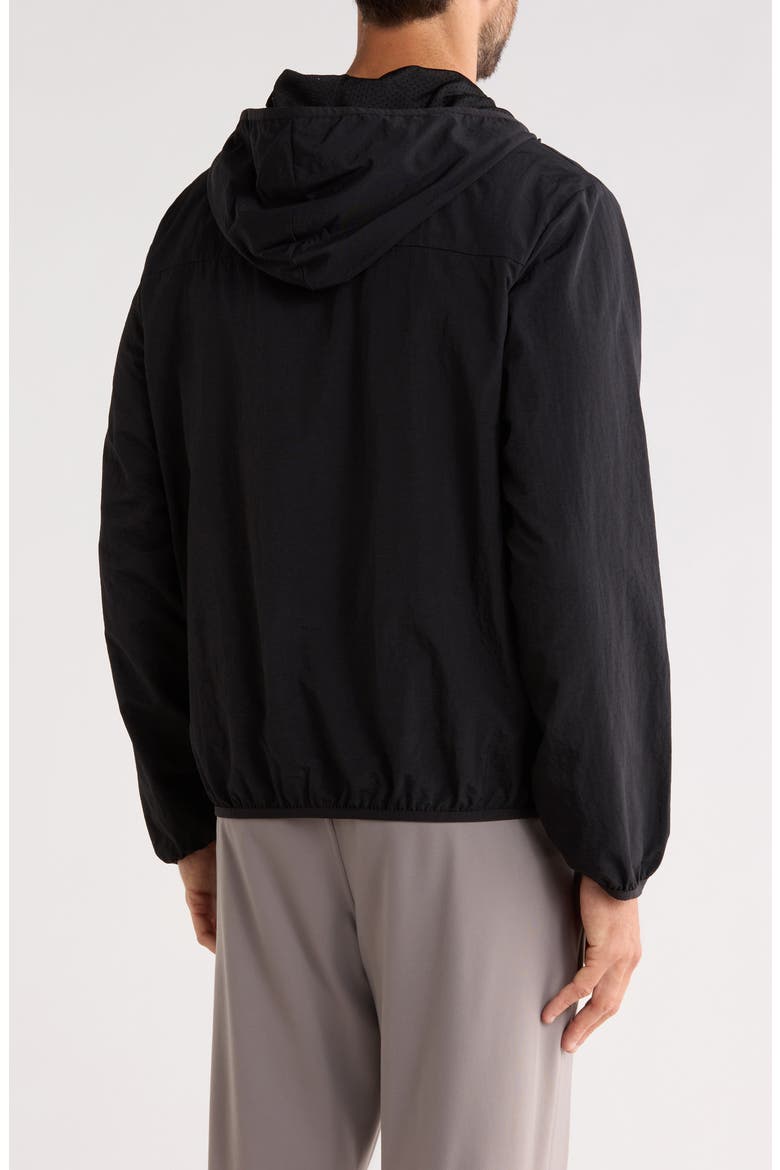 Course Water Resistant Anorak, Alternate, color, BLACK