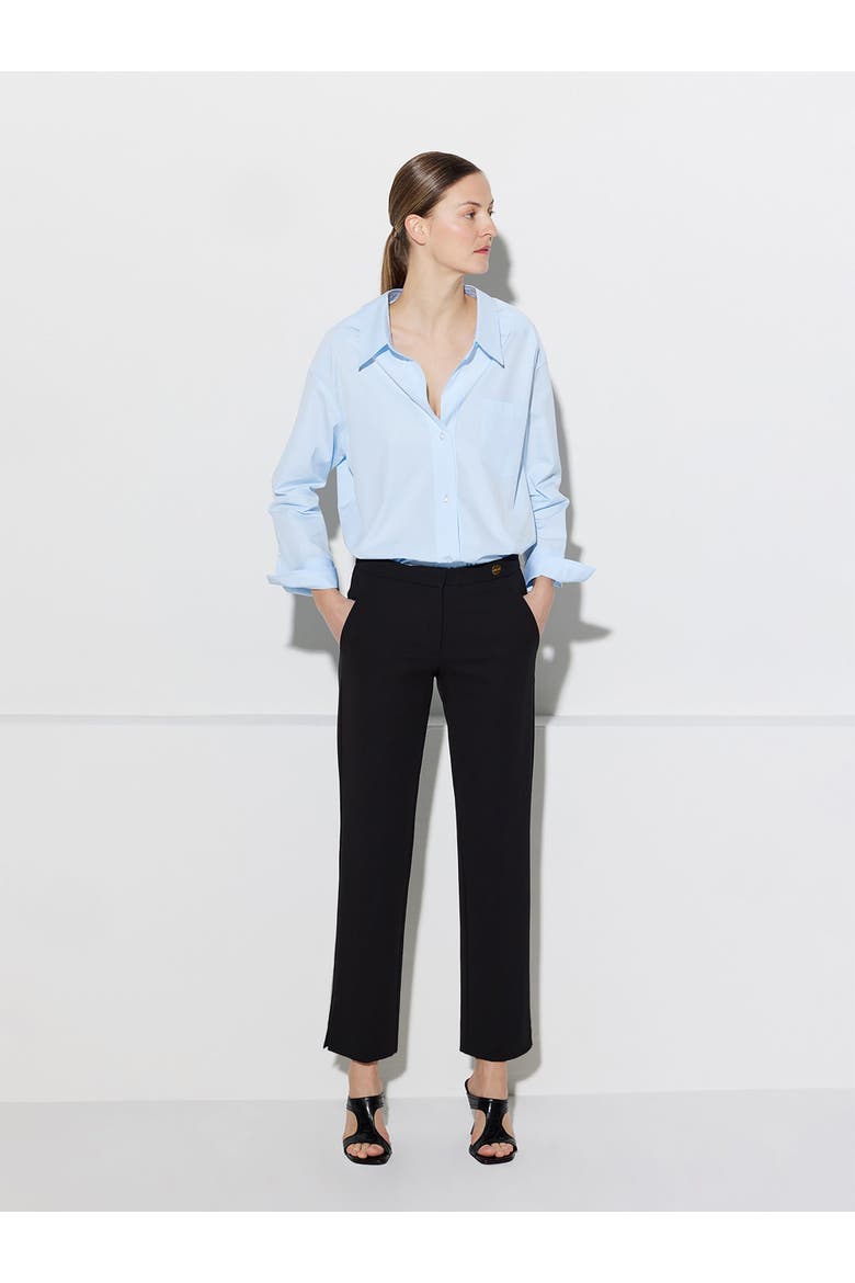 CHARLOTTE Stretch Jersey Cropped Boy Pants, Alternate, color, Black