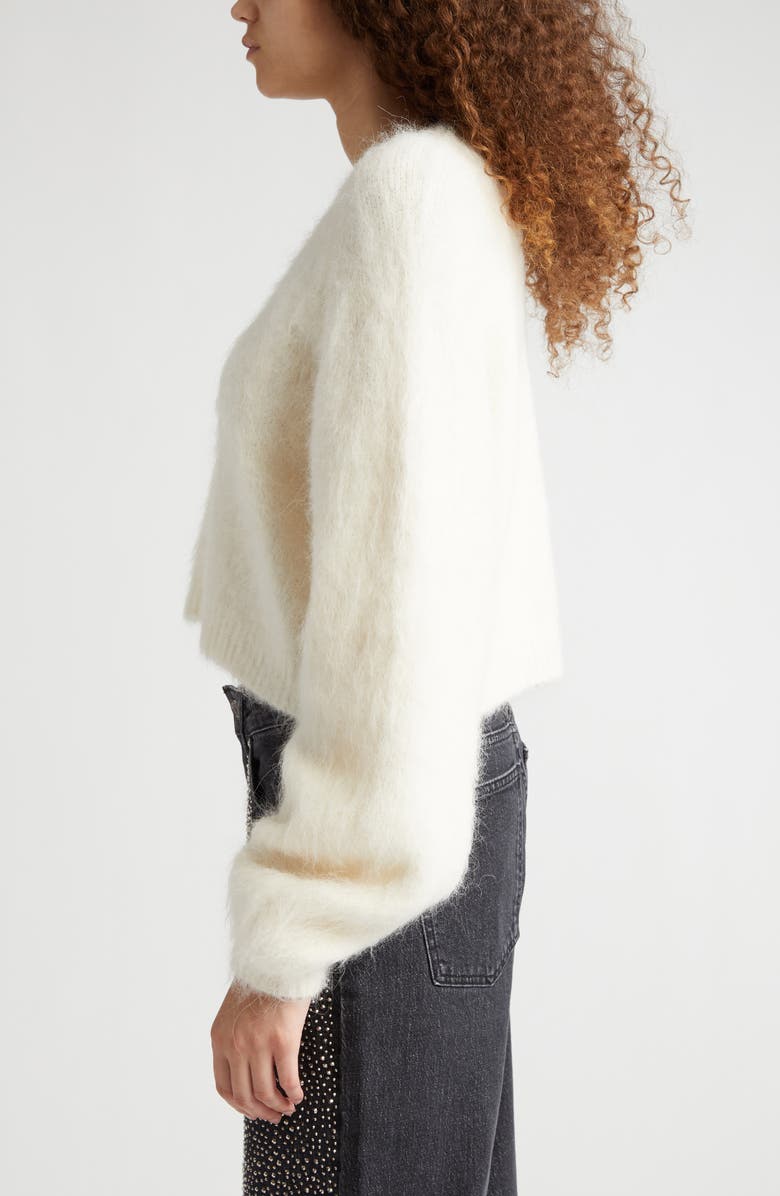 GESTUZ Safigz Fuzzy Alpaca Blend V-Neck Sweater, Alternate, color, 
