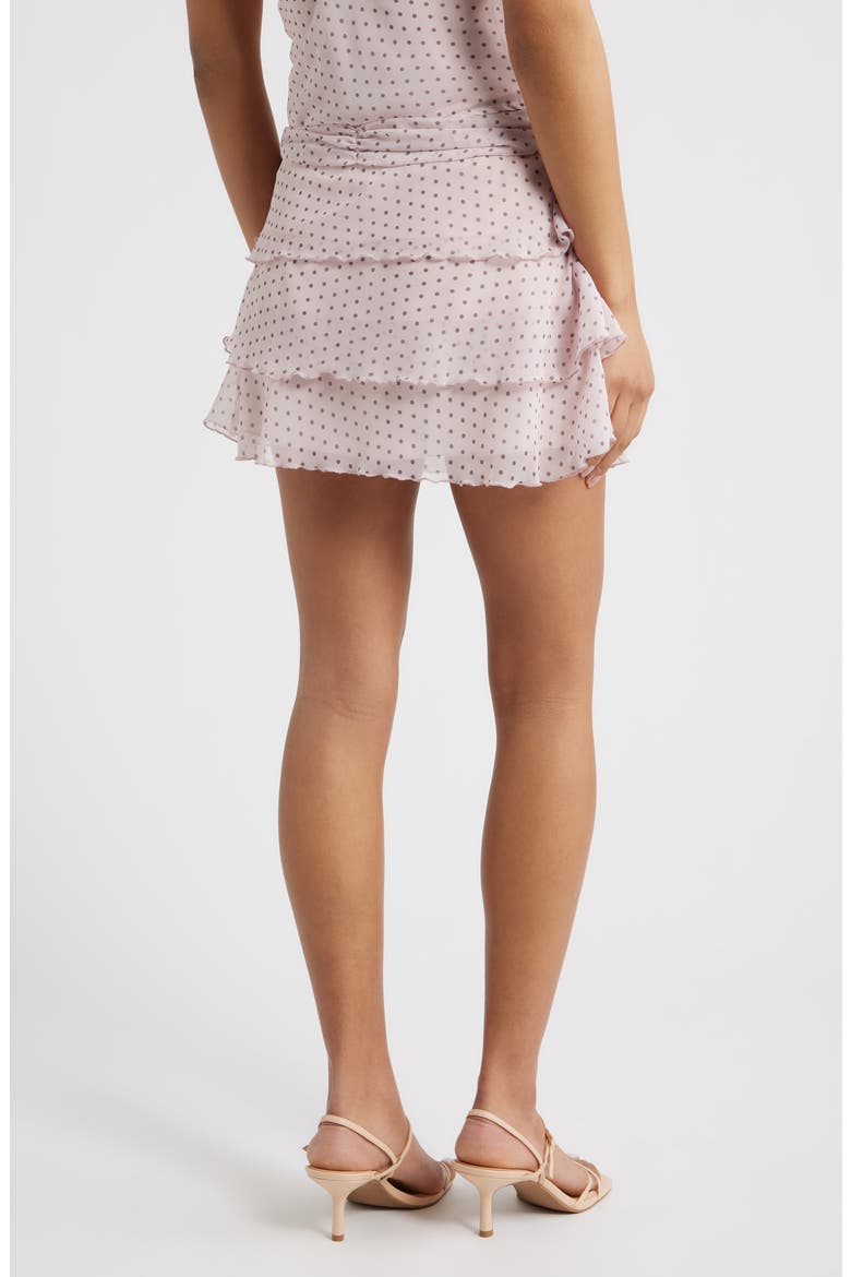 Emma Tie Waist Ruffle Tier Skirt, Alternate, color, PINK