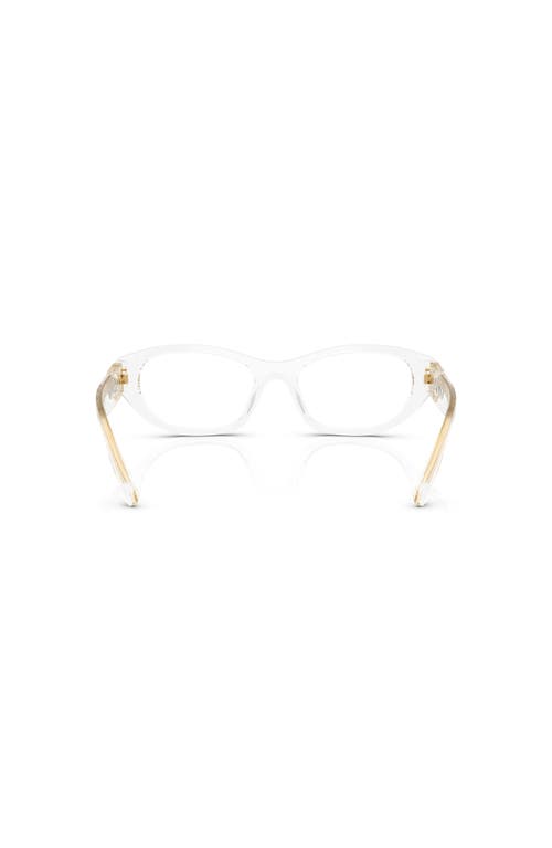 Miu Miu 53mm Irregular Optical Glasses In Transparent