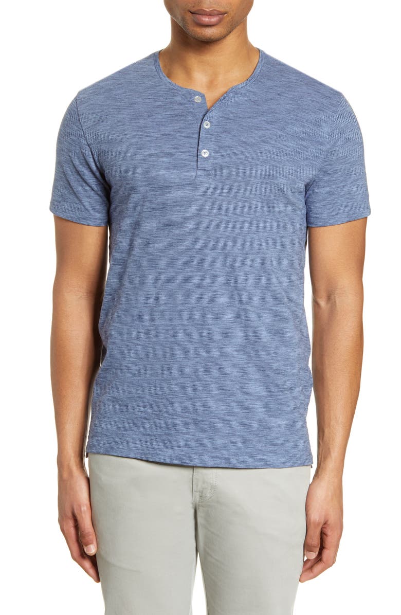 Bonobos Slim Fit Pinstripe Henley, Main, color,