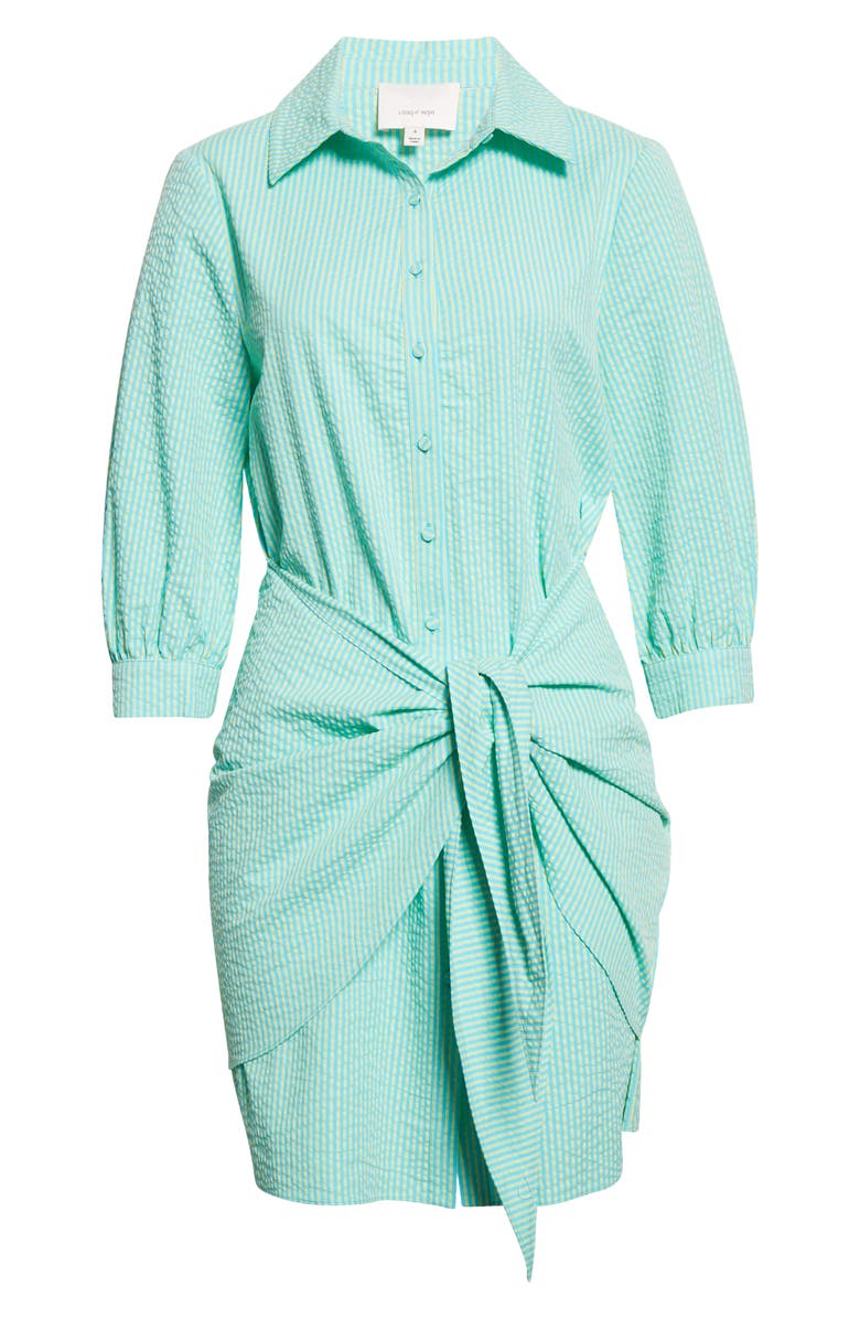 Cinq à Sept Seersucker Cotton Shirtdress, Alternate, color, 