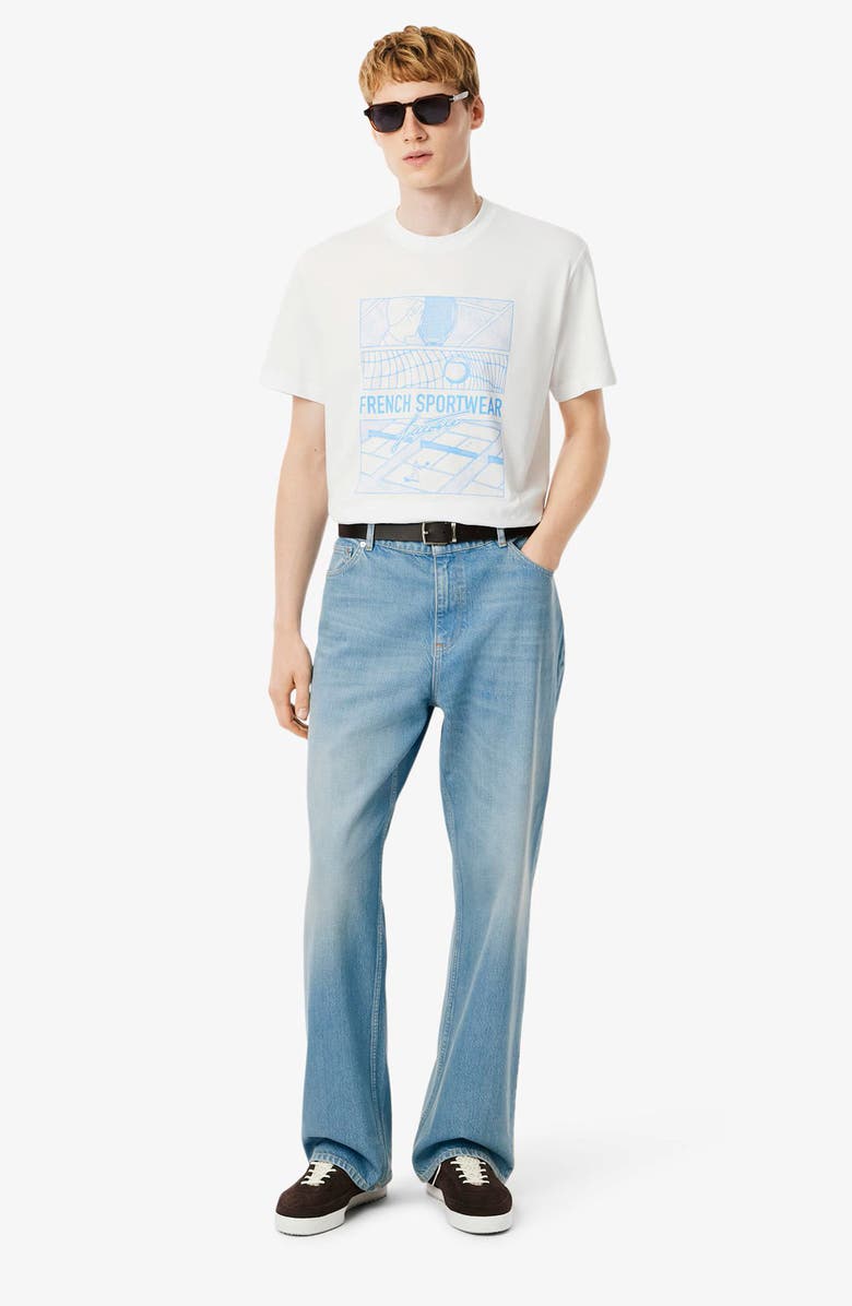 Lacoste Loose Fit Jeans, Alternate, color, Washed Bleach