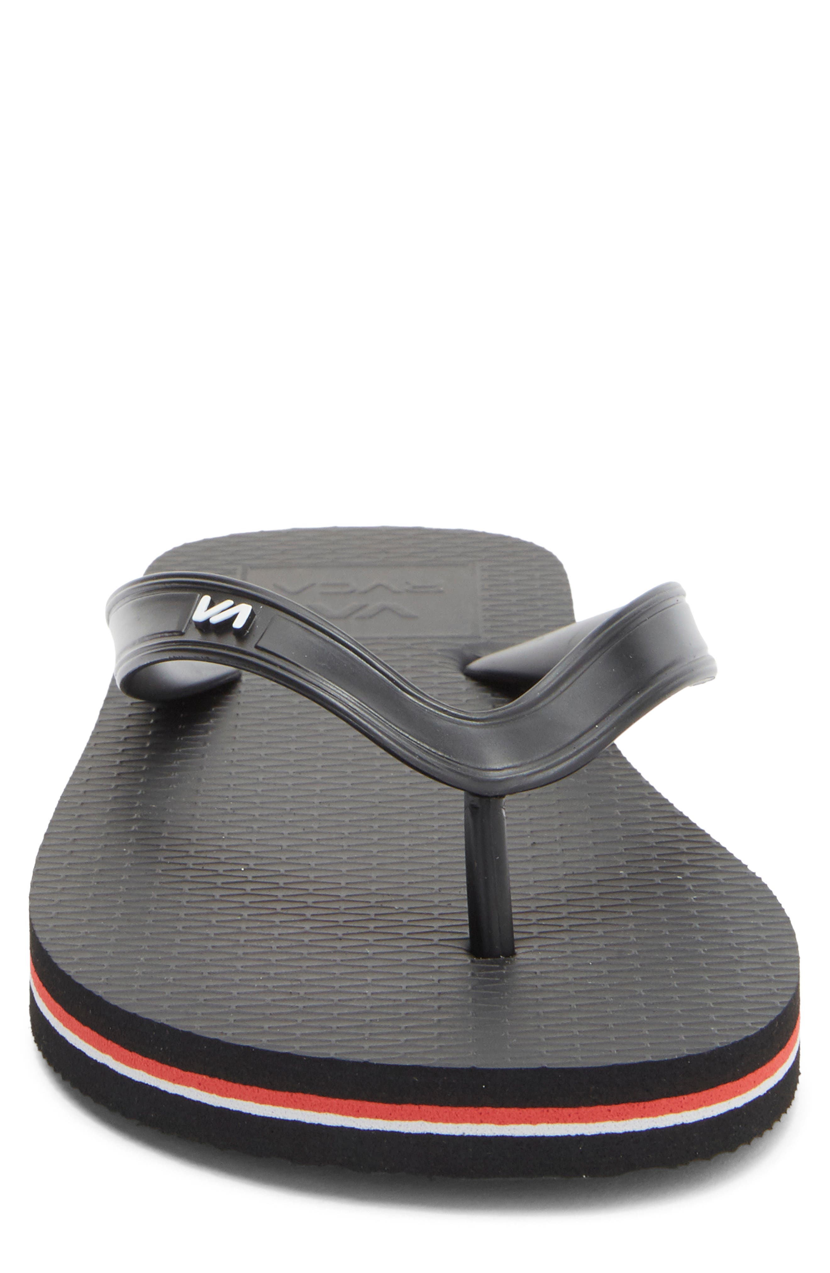 RVCA All the Way Flip Flop, Alternate, color, Black