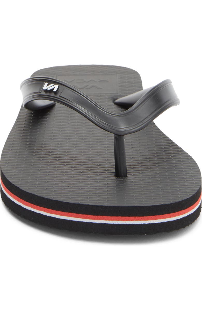 RVCA All the Way Flip Flop, Alternate, color, Black