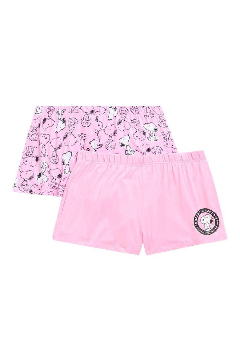 2-Pack Pajama Shorts, Main, color, PINK PRINT