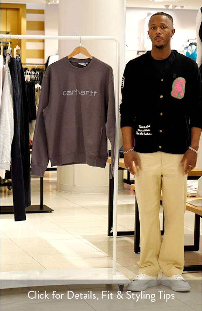 Rivet Script Cotton Sweatshirt, sales video thumbnail