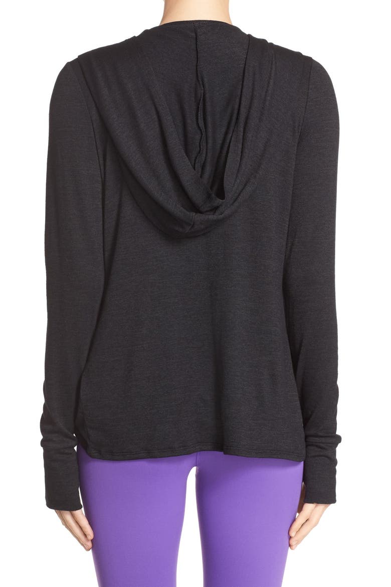 Wrap Hoodie, Alternate, color, BLACK HEATHER