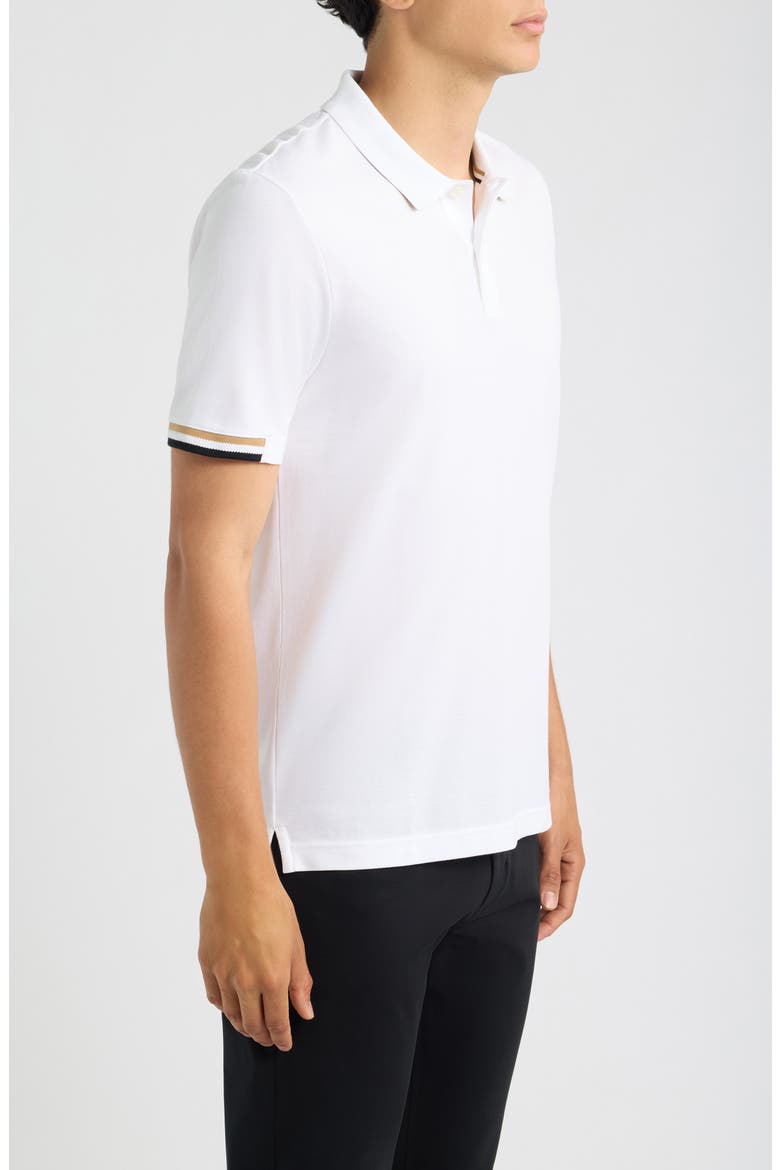 Parlay Solid Cotton Piqué Polo, Alternate, color, WHITE