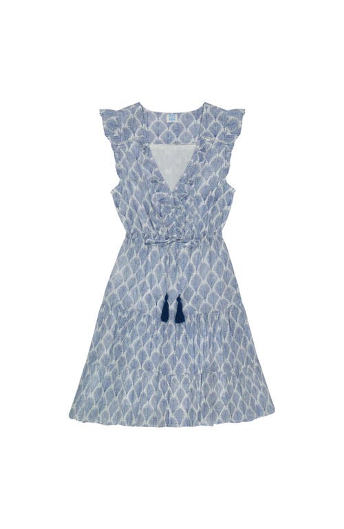 Mer St. Barth Mini Dress Navy Feather