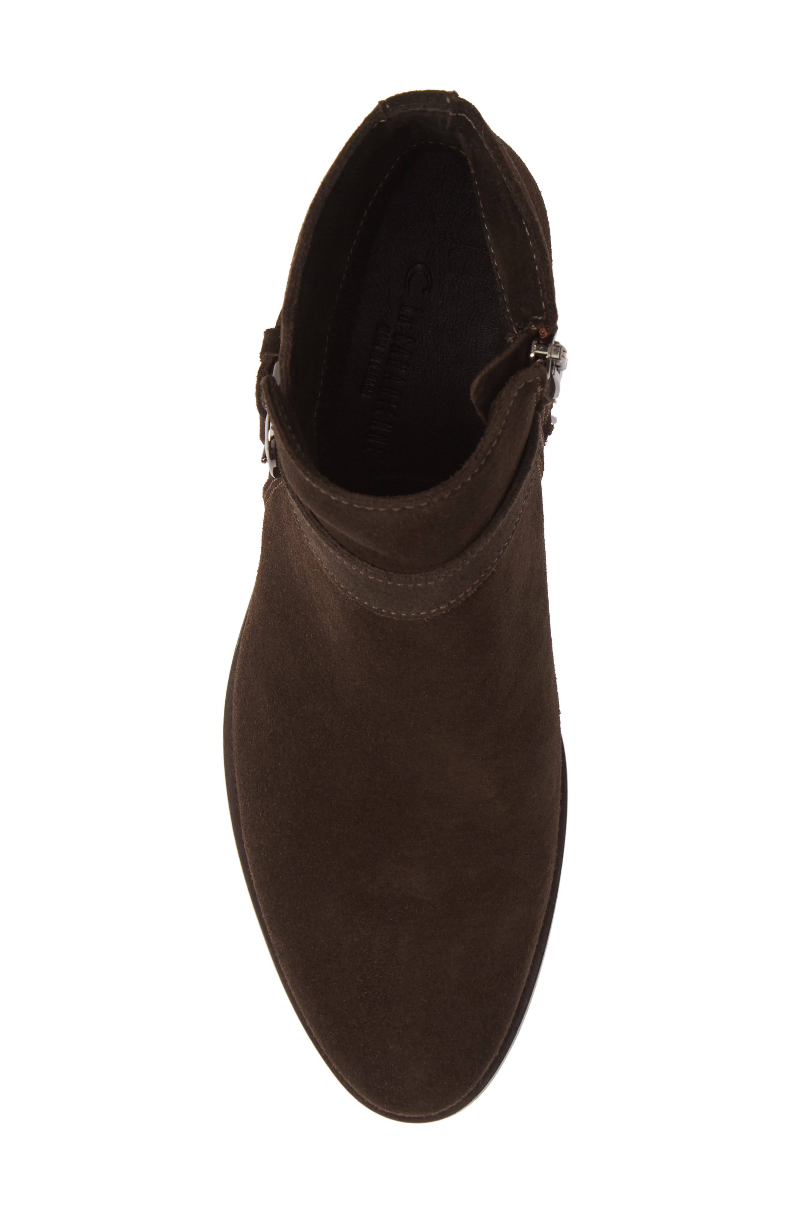 Pru Waterproof Bootie, Alternate, color, BROWN OILED SUEDE